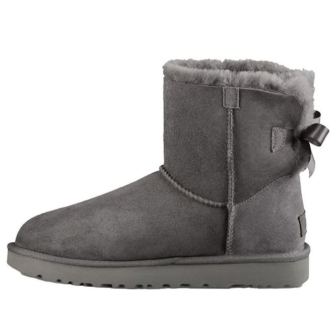 (WMNS) UGG Mini Bailey Bow II Boot Snow boots Grey 1016501-GREY