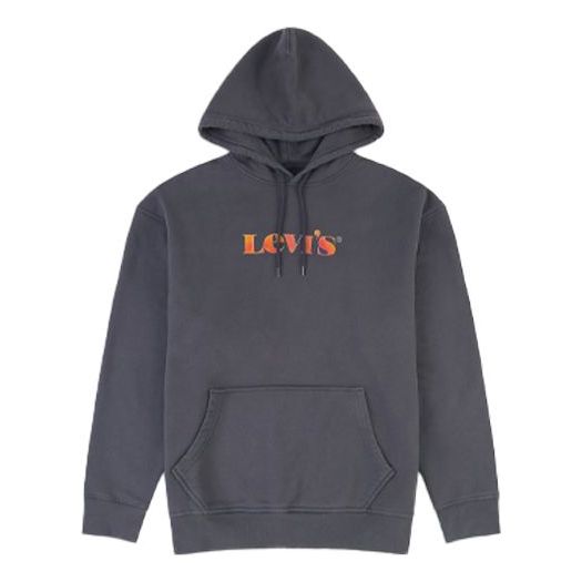 Men's Levis Printing Hooded Casual Iron Gray 38479-0025
