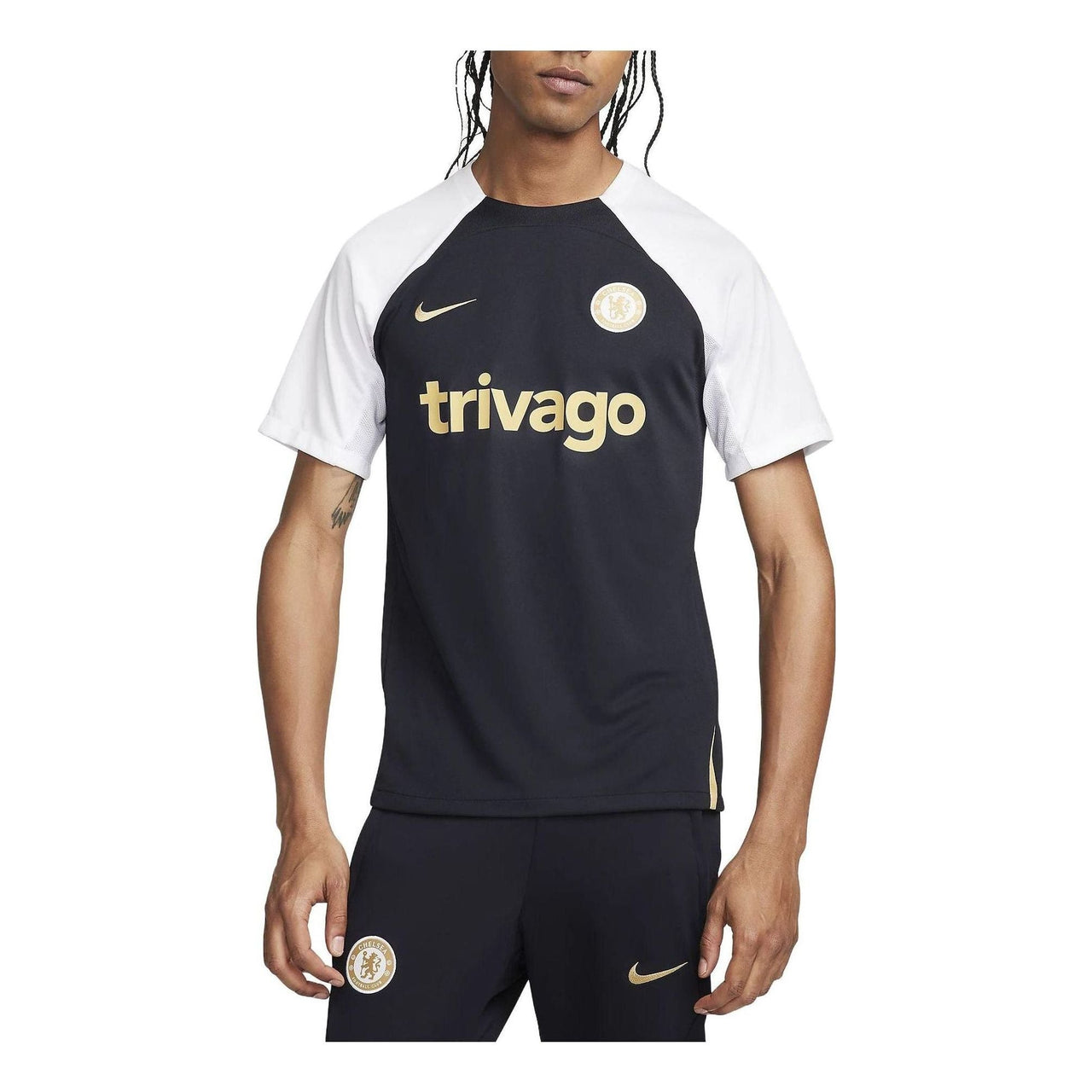 Nike Chelsea FC Strike Dri-FIT Knit Jersey 'Black White' DX3014-429