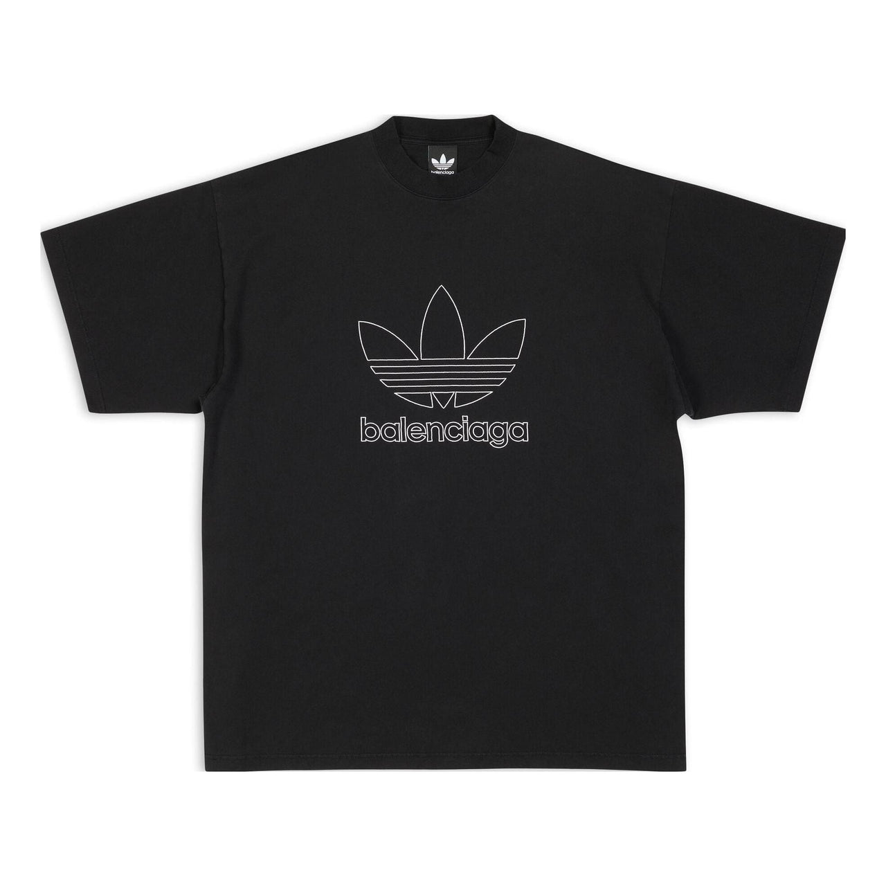 Balenciaga x adidas Trefoil T-shirt 'Black White' 723976TNVN81070