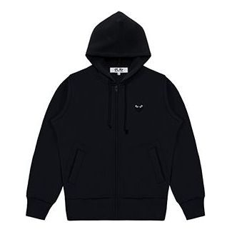 COMME des GARCONS PLAY big heart logo Black Love Zipper P1T254-02