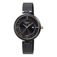 CASIO SHEEN Waterproof Sapphire Crystal Solar Powered Quartz Black Analog SHS-C100BM-1AUPFJ