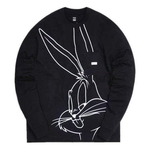 KITH x Looney Tunes Crossover Bugs Bunny Pocket Long Sleeves Unisex Black KH3798-100