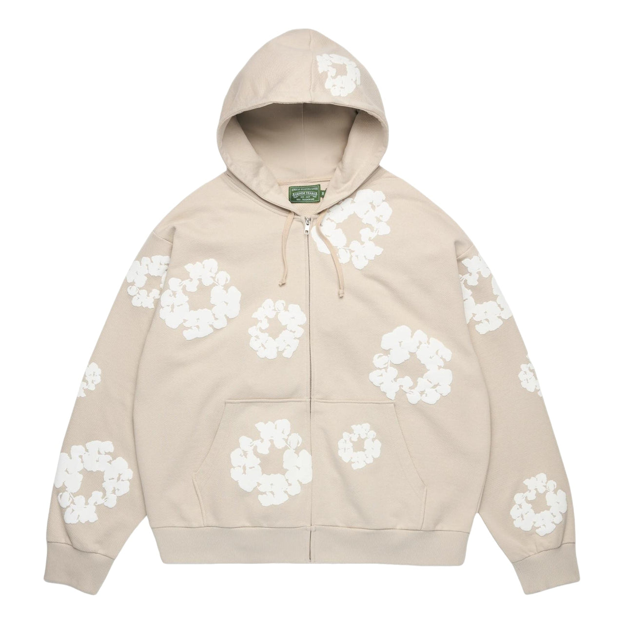 Denim Tears Cotton Wreath Zip Hoodie 'Cream' SS26TZH11412546