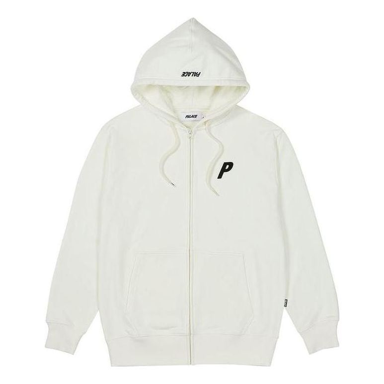 Palace Felt P Zip Hood 'White' P24CS115