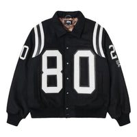 Stussy 80 Wool Varsity Jacket 'Black' 115713