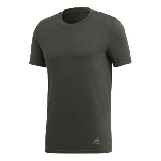 Men's adidas 25/7 Running Sports Solid Color Short Sleeve Black 7 Tee DZ1812