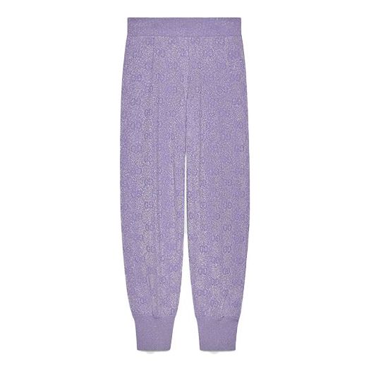(WMNS) Gucci Shiny Wool Purple Long Pants/Trousers 611276-XKA5X-5137