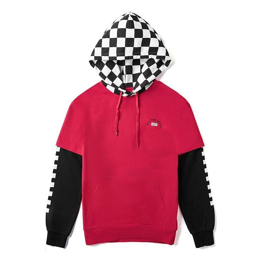 (WMNS) Vans False Two-piece Hoodie 'Red White Black' VN0A4BQXIZQ
