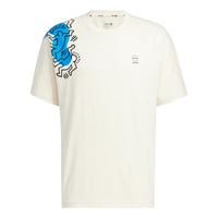 adidas x Keith Haring Crossover SS22 Cartoon Pattern Printing Round Neck Short Sleeve White HD7264