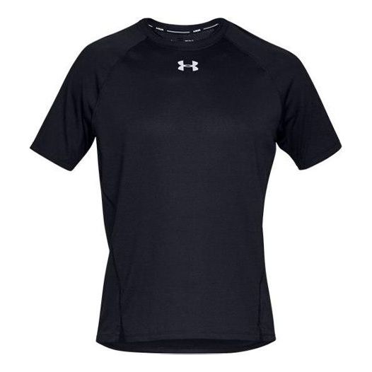 Men's Under Armour Qualifier Running Training Sports Short Sleeve Black 1326587-001