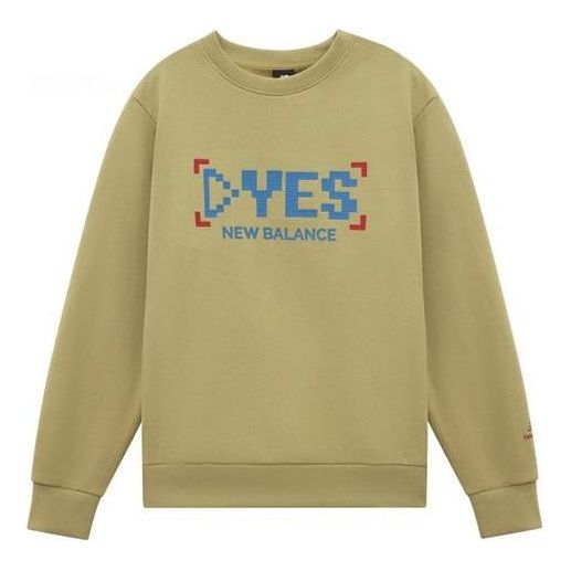 New Balance Casual Sweatshirt Asia Sizing 'Yellow Blue' AMT11341-BEI