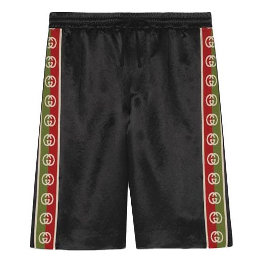 Gucci Interlocking Double G Striped Acetate Shorts Black 625893-ZAEP5-1043