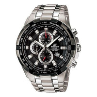CASIO EDIFICE Classical Sports Waterproof Quartz Silver/ Mens Black Analog EF-539D-1A