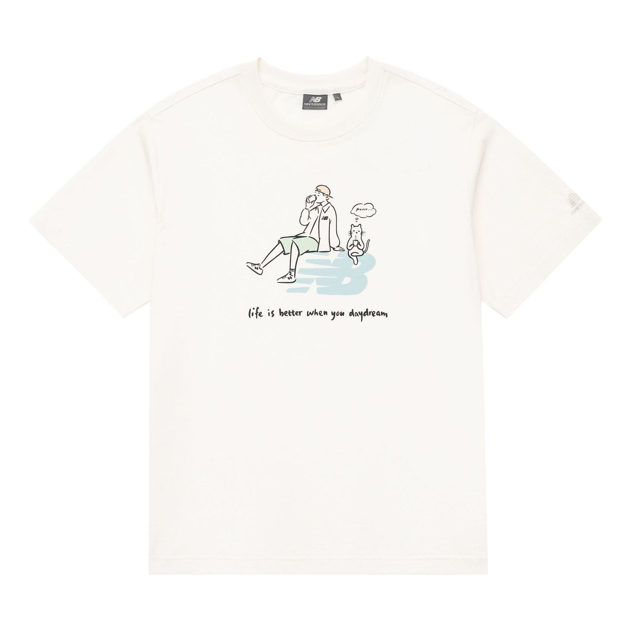 New Balance x PK Graphic Tee Asia Sizing 'White Blue' 5ED26011-IV