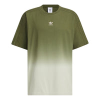 adidas Clover Gradient Loose Casual T-Shirt 'Green White' JG1523