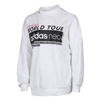 (WMNS) adidas neo Logo Printing Sweatshirt White FU1055