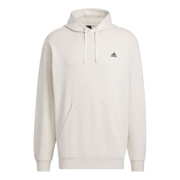 adidas Logo Sports Hooded Sweatshirt 'Beige' IV7584