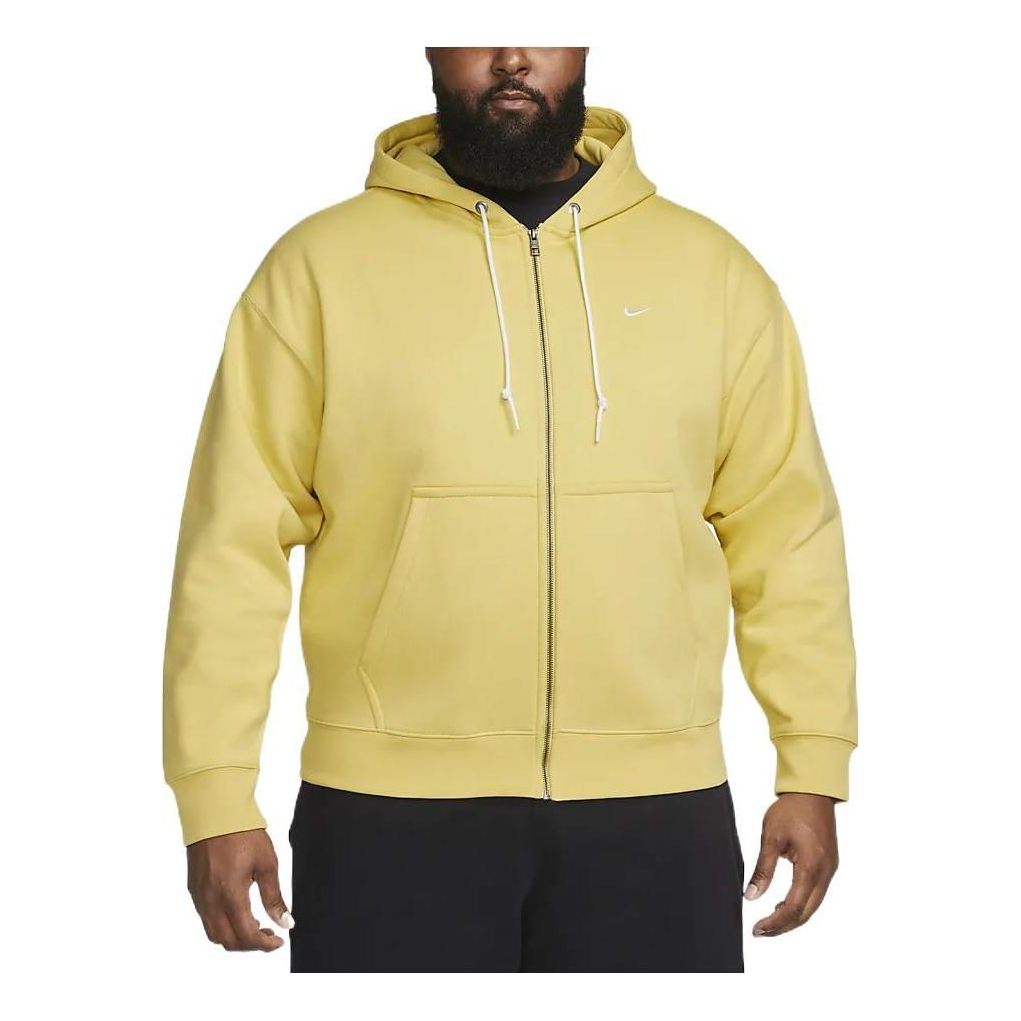 Nike Solo Swoosh Full-Zip Hoodie 'Saturn Gold' DR0403-700