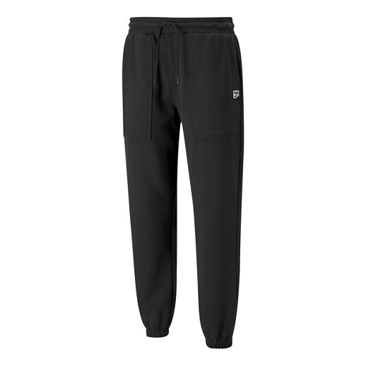 PUMA Logo Downtown Sweatpants 'Black' 535378-01