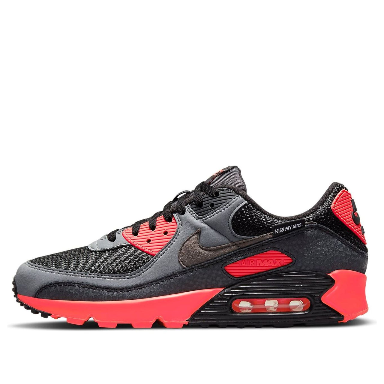 Nike Air Max 90 'Kiss My Airs - Black Laser Crimson' DJ4626-001