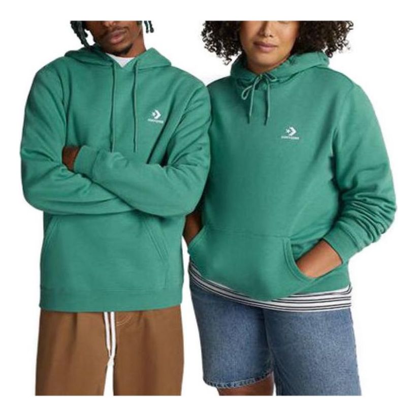 Converse Go-To Embroidered Star Chevron Standard Fit Fleece Hoodie 'Green' 10024509-A13