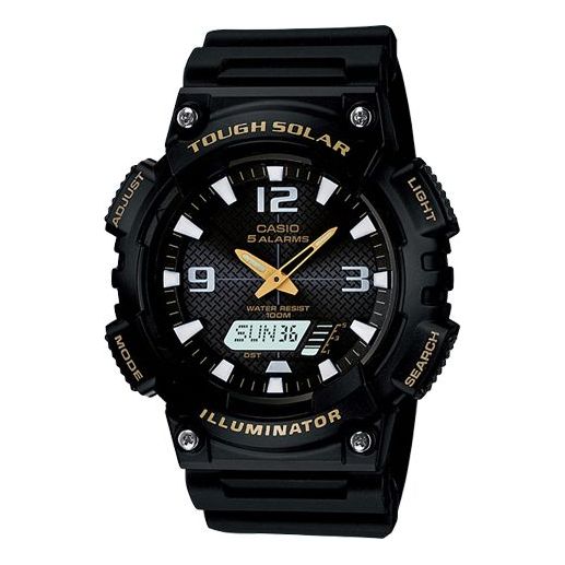 CASIO Waterproof Sports Solar Powered Mens Black Analog AQ-S810W-1BVDF