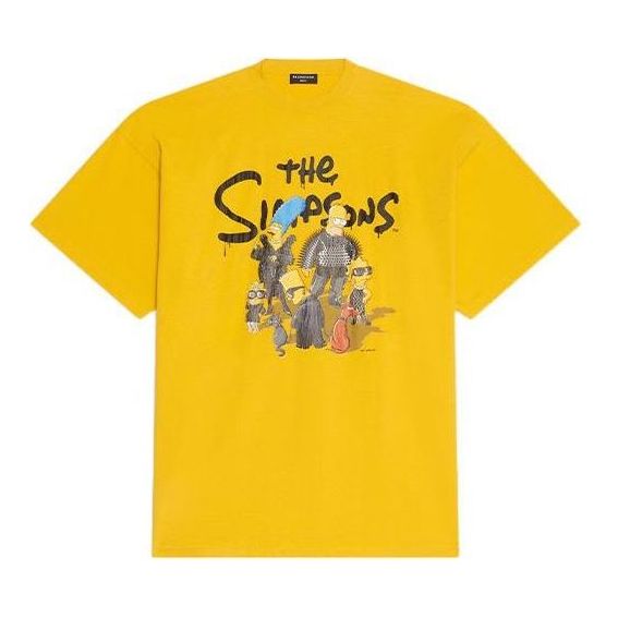 Balenciaga x THE SIMPSONS Oversized Cotton T-Shirt 'Yellow' 676589TLVG77200