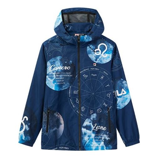 FILA Casual Sports hooded Woven Jacket Blue F11M038710FDB