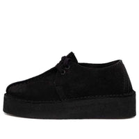 (WMNS) Clarks Trek Wedge 'Black Suede' 26174019