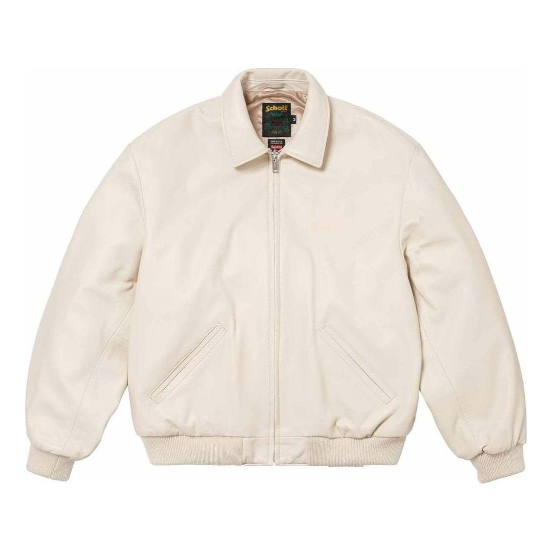 Supreme x Schott Hooded Leather Bomber Jacket 'White' SUP-SS24-076