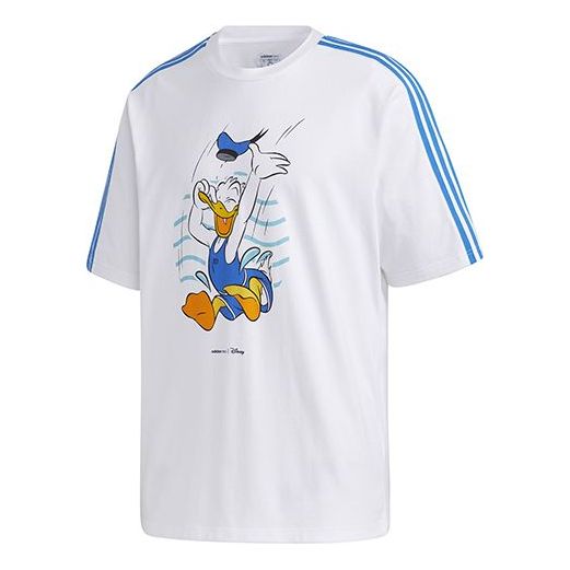 Men's adidas neo Donald Duck Sports Short Sleeve White T-Shirt GJ5646