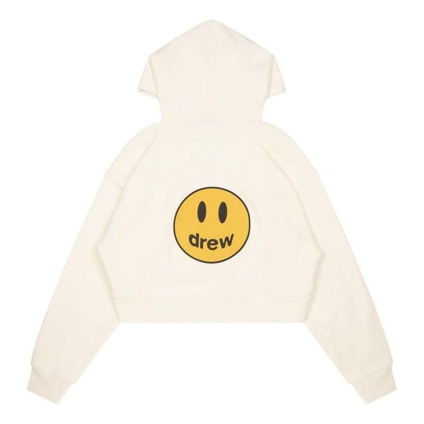 Drew House Cropped Zip Up Hoodie 'Off-White' DW-FW22-1222-04