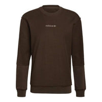 Men's adidas originals Sports Round Neck Pullover Brown HP0437