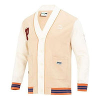 PUMA Team Badge V-neck Jacket 'Beige' 677374-67