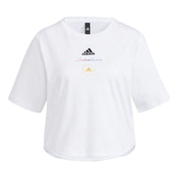 (WMNS) adidas UST T-Shirt 'White Black' HE9983