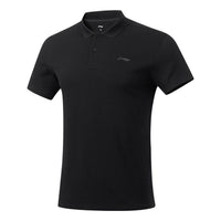 Li-Ning Logo Training Polo Shirt 'Black' APLT029-1