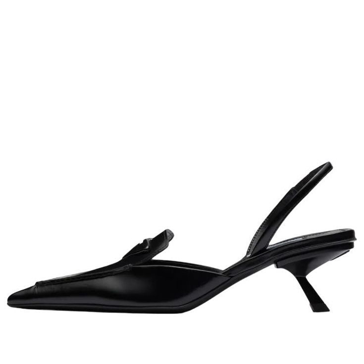 (WMNS) PRADA Brushed Leather Slingback Pumps 'Black' 1D896M_055_F0002_F_055