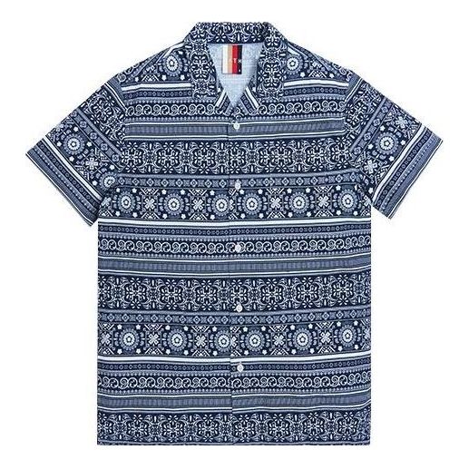 KITH Seersucker Camp Shirt 'Navy White' KH3695-102