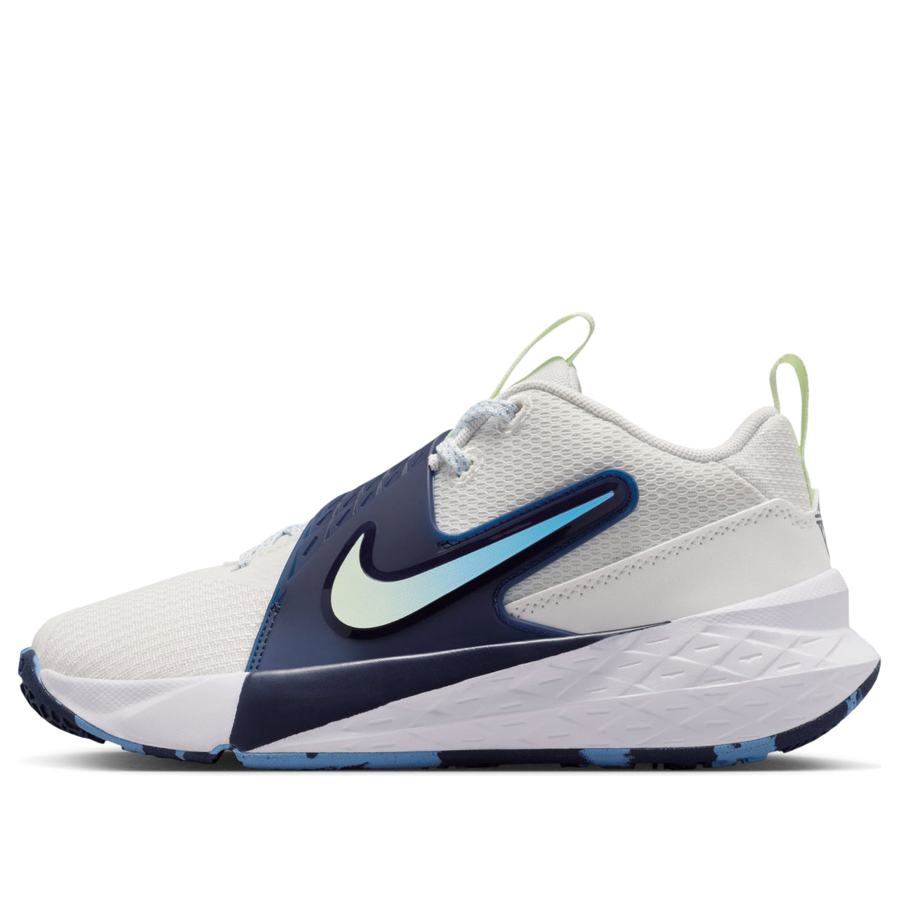 (GS) Nike Team Hustle D 12 'White Midnight Navy Volt Tint' HF6279-104