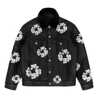 Denim Tears x Levi's FW23 Leather Cotton Wreath Type Iii Jacket 'Black' A5613-0000