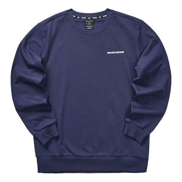 Skechers Colorful Casual Series Graphic Crew Sweatshirt 'Navy White' L323M099-00DU