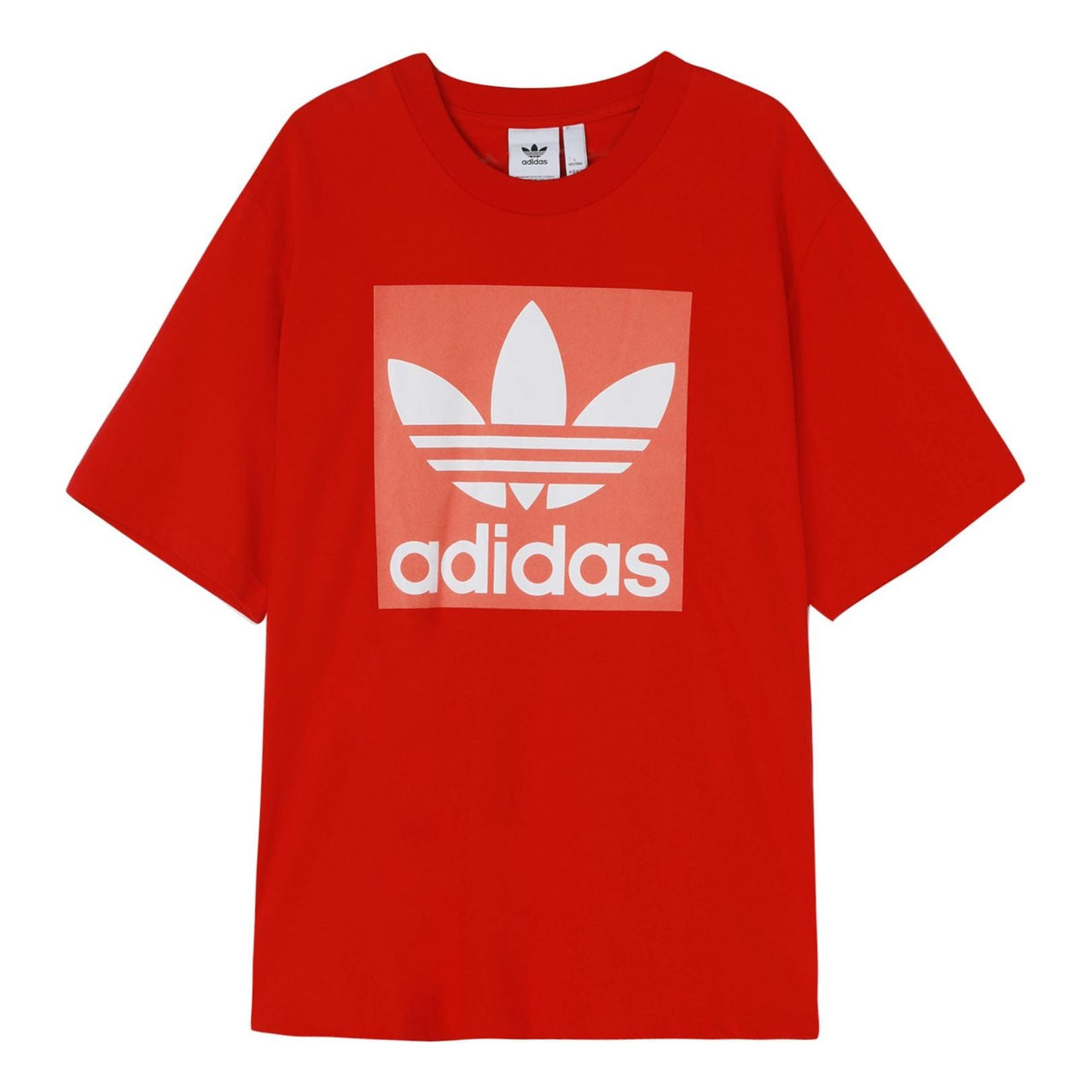 adidas originals Oversized Tee Round Neck Short Sleeve Red FK9991
