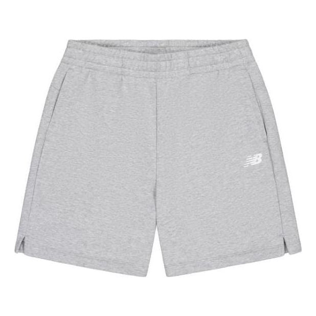 (WMNS) New Balance NB Logo Cotton Short Asia Sizing 'Grey' AWS42301-GHM