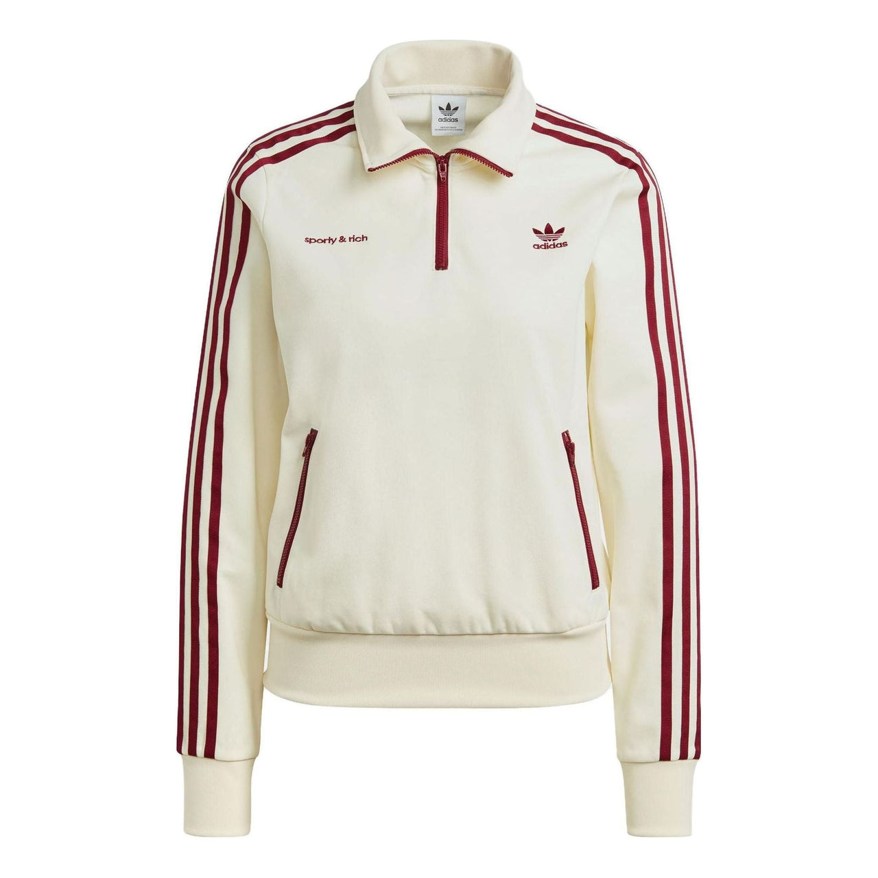 (WMNS) adidas x Sporty & Rich Half-Zip Track Jackets 'White' IB2157