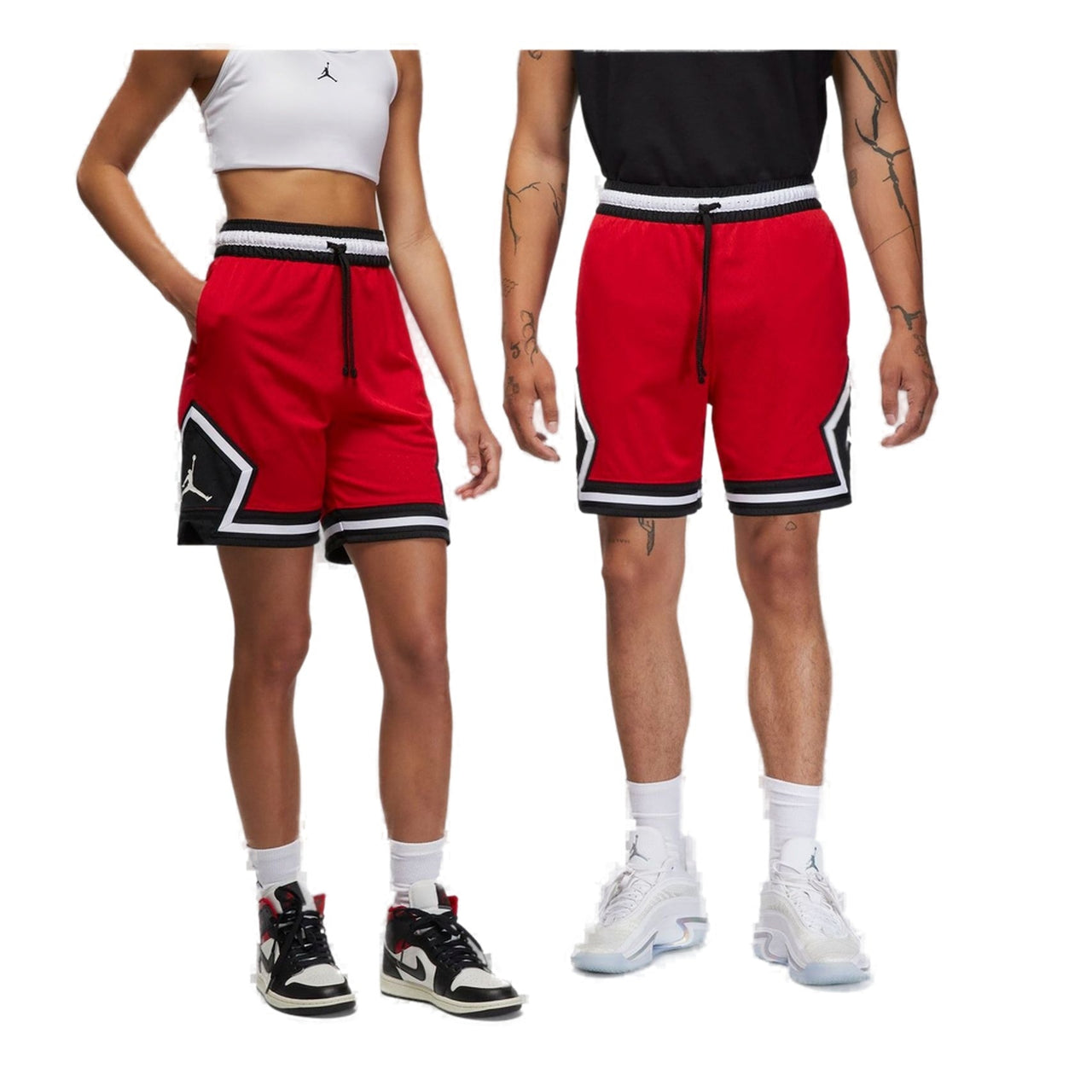 Air Jordan Dri-FIT Sport Diamond Shorts 'Red Black' DX1487-687