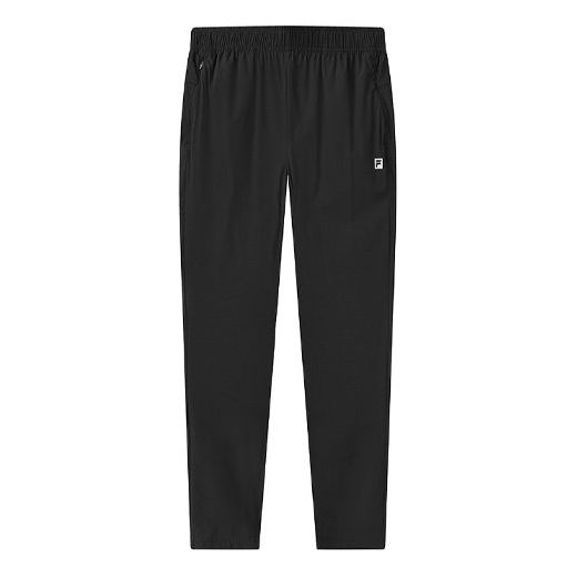 FILA Athletics Logo Pattern Loose Sports Long Pants Black A11M121805F-BK