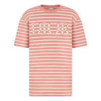 DIOR SS21 Stripe Letter Pattern Round Collar Male Pink 183M647AT234-C480