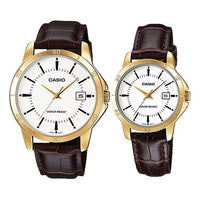 CASIO Couple Quartz Waterproof White Analog MTP-V004GL-7A<P-V004GL-7A