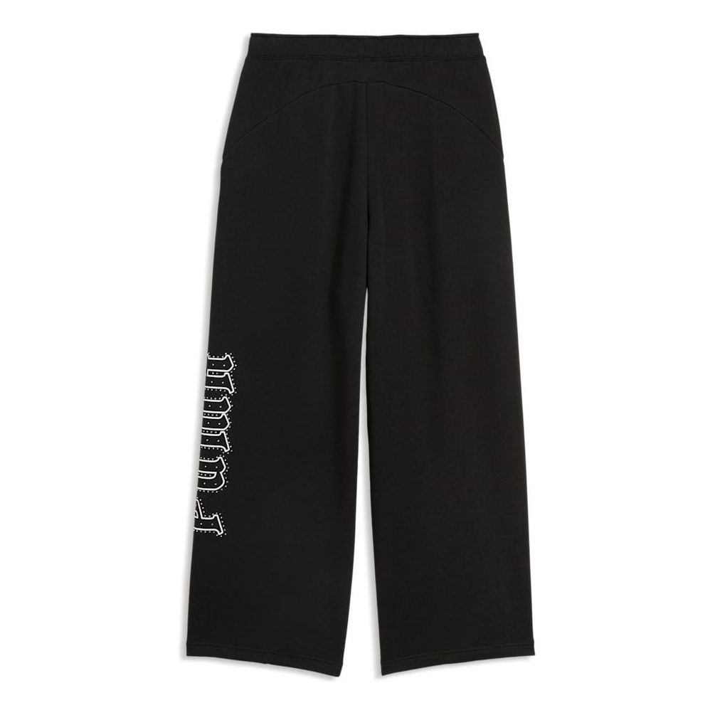 (WMNS) PUMA Street Glam Slouchy Bedazzled Pants 'PUMA Black' 636652-01
